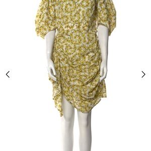 RHODE Yellow Floral Mini Dress